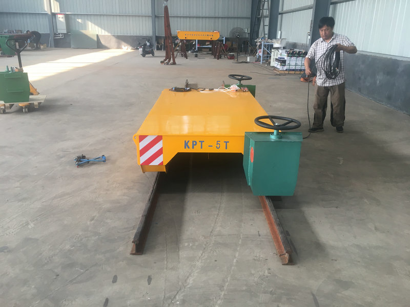 สายเคเบิล Reel Powered Motorized Rail 5 ตันอุตสาหกรรมรถเข็นถ่ายโอน