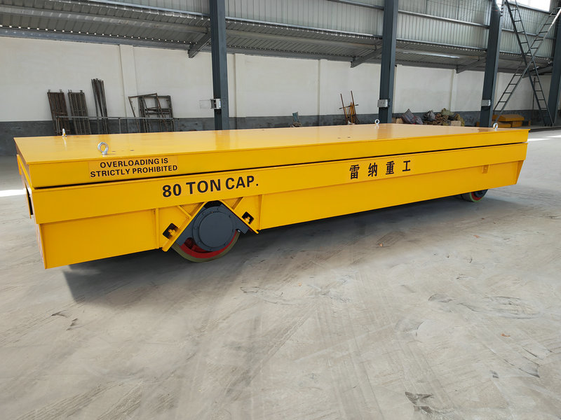80 ตัน Heavy Duty Hydraulic Lifting Trackless รถเข็น