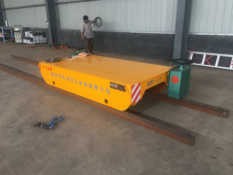 สายเคเบิล Reel Powered Motorized Rail 5 ตันอุตสาหกรรมรถเข็นถ่ายโอน