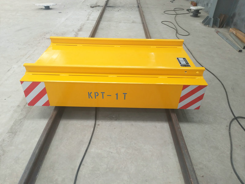 Cable Reel Powered Warehouse รถแบนบนรถไฟพร้อมการควบคุมระยะไกล